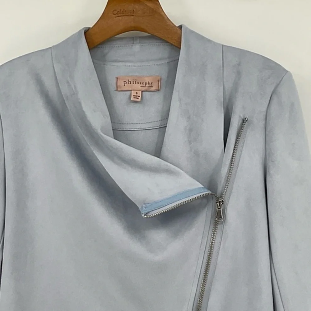 Philosophy Asymmetrical Faux Leather Light Blue Size‎ Small K12